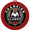 Soccer Medal with Custom Logo in Red Medal